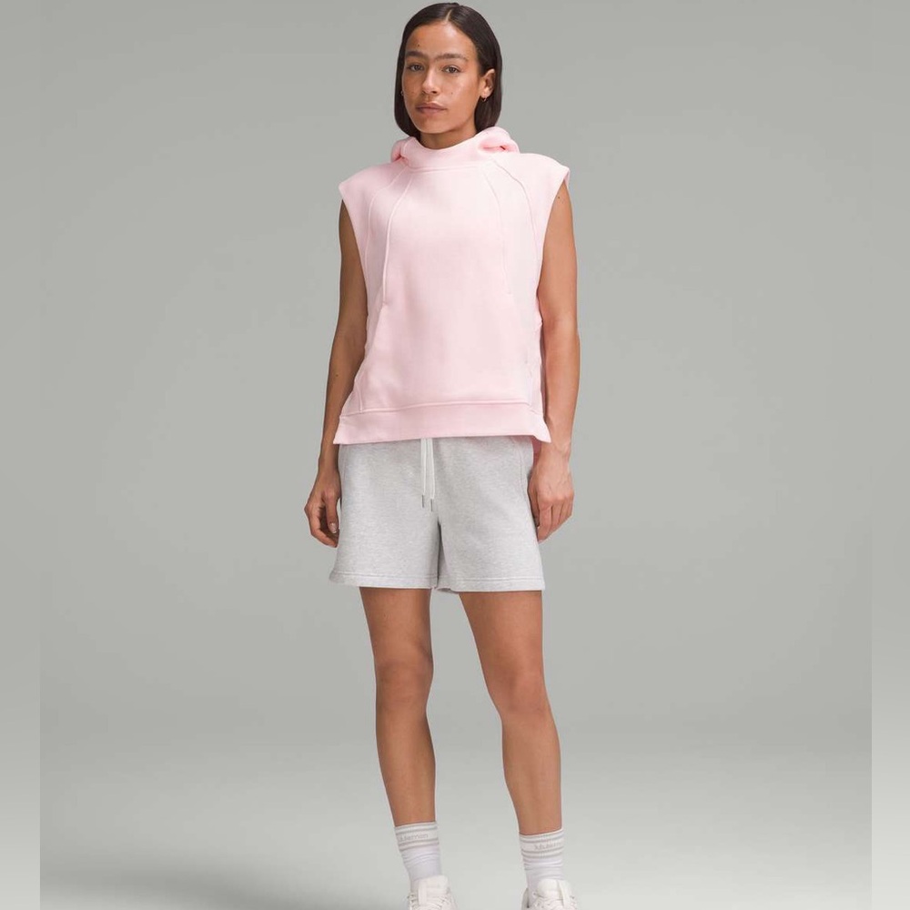 LULULEMON Scuba Pullover Sleeveless Hoodie size M/L | pink
